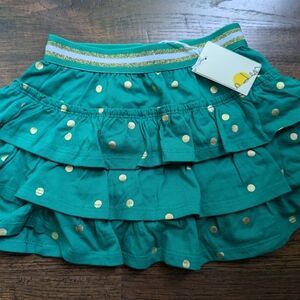 Mini Boden Green Bubble Tiered Skirt